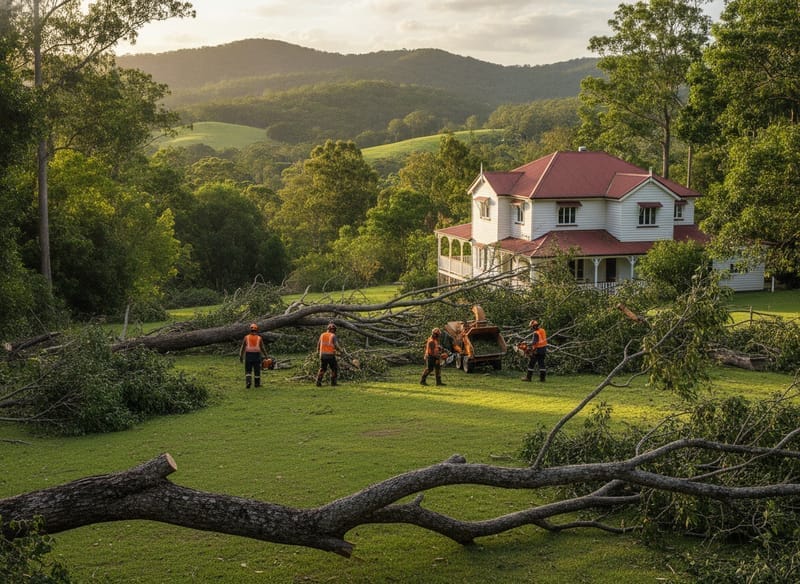 Storm Damage Tree Removal performed by The Forest Arborist in the The Forest